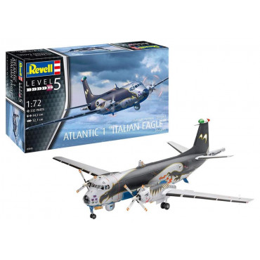 KIT PARA MONTAR REVELL AVIÃO DASSAULT AVIATION BREGUET - ATLANTIC 1 "ITALIAN EAGLE" 1/72 232 PEÇAS REV 03845
